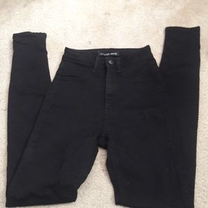 Black high rise jeans